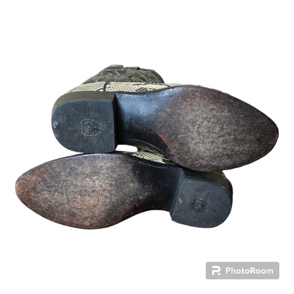 Men's Vintage Dan Post Python Cowboy Boots - Picture 6 of 6